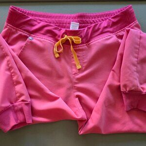 Neon Pink Limited Edition FIGS Standard-Waist Zamora Jogger Scrub Pant